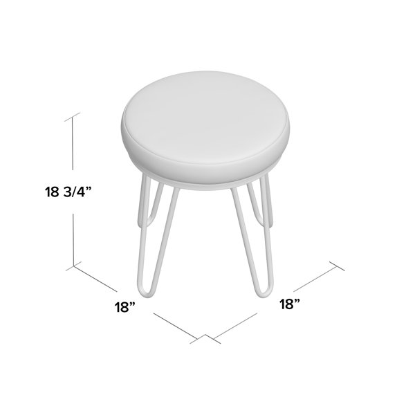 Mercury Row® Scroggs Round Cushion Vanity Stool & Reviews Wayfair Canada